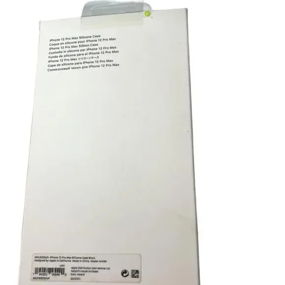 NIB Apple iPhone 12 Pro Max #A2498 Black Silicone MagSafe Case Factory Sealed - Picture 3 of 9